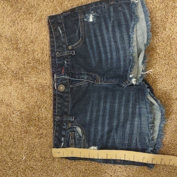 USED AEROPOSTALE DISTRESSED SIZE 7/8 REGULAR CHELSEA BOOTCUT SHORTS - Picture 12 of 15